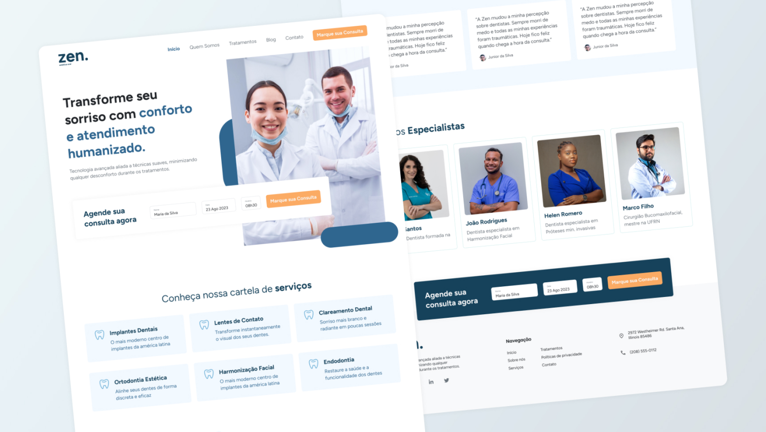 resultado final do website